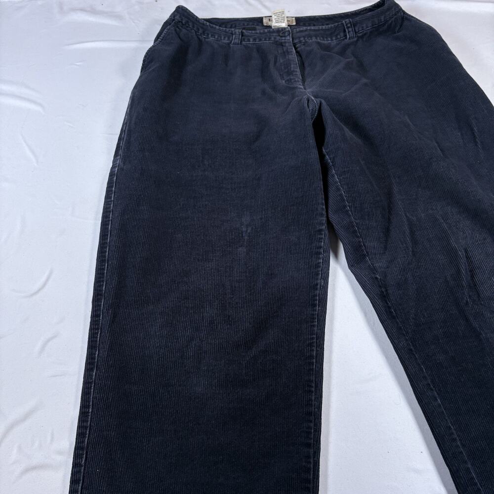 Vintage 90s LL Bean Corduroy Pants Curvy Fit Womens Pants Navy Blue Size 12 - Picture 6 of 16
